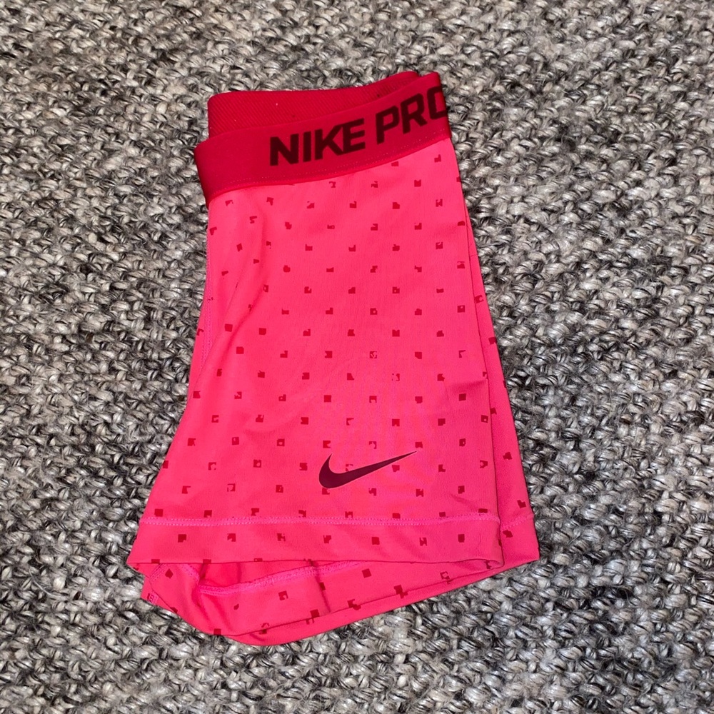 Neon pink NIKE pro sanded shorts